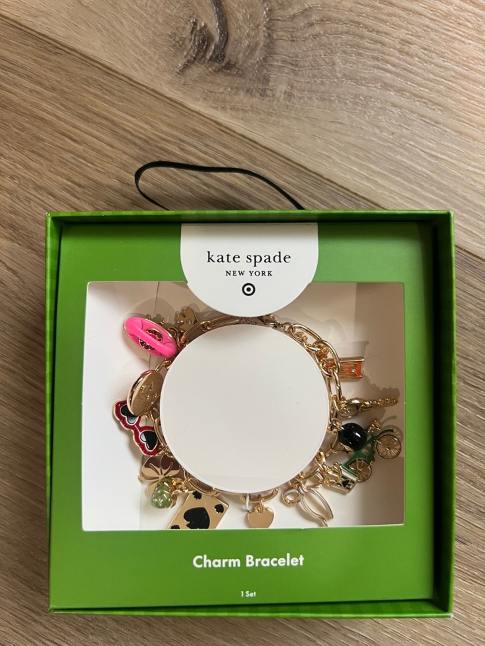 Kate Spade  Target Gold Charm Bracelet NWT
